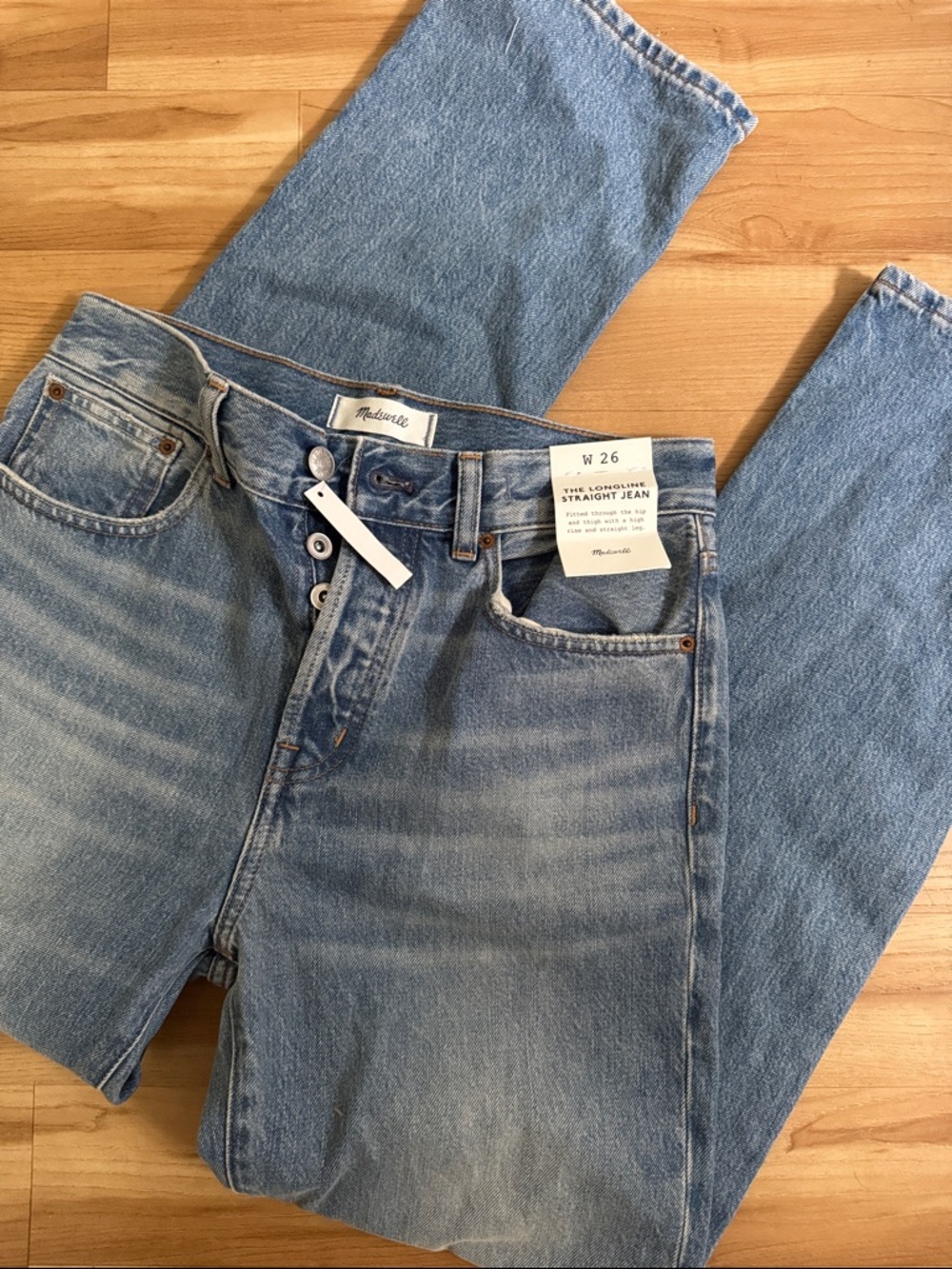 Madewell NWT Longline Straight Jean